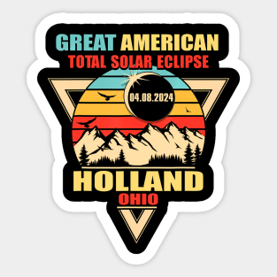 Holland Ohio Total Solar Eclipse 2024 Sticker